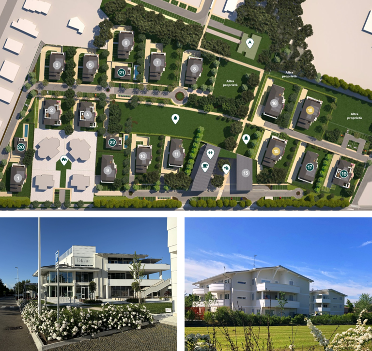 Montale Rangone (MO) - Ecoquartiere residenziale<br/>progettazione requisiti acustici passivi di vari fabbricati